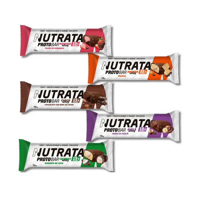 Proto Bar - Cx com 9und de 70g cada (R$8,63 a unidade) - Nutrata