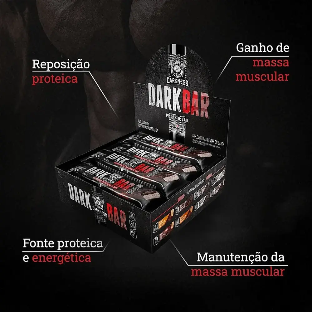 Dark Bar Darkness - Cx com 8 und de 90g cada (R$14,65 a unidade) - Integralmedica